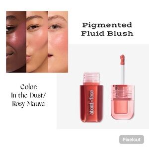 ABOUT-FACE Blush Rush Pigmented Fluid Blush-In the Dust-NEW IN BOX